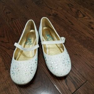Girls rhinestone flats, size 1